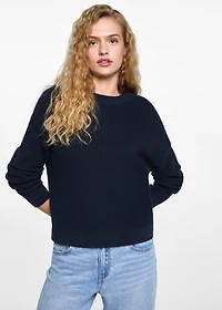 Cut-out knitted sweater