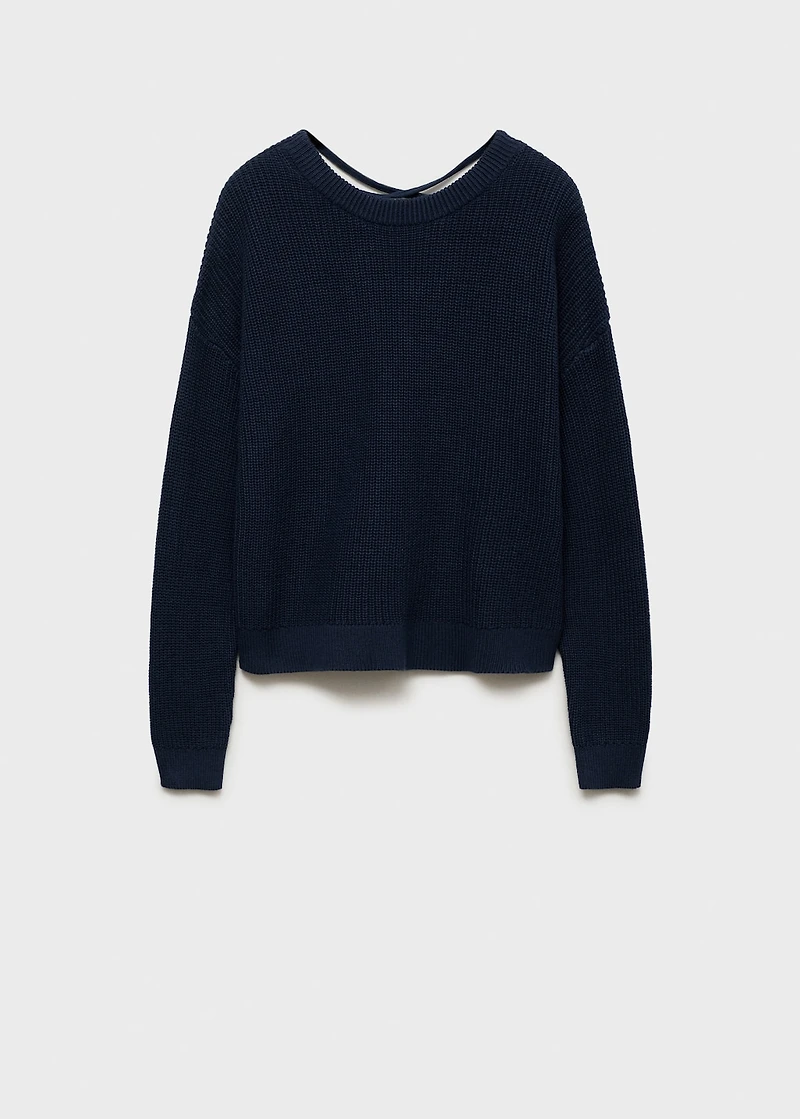 Cut-out knitted sweater