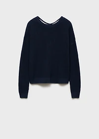 Cut-out knitted sweater