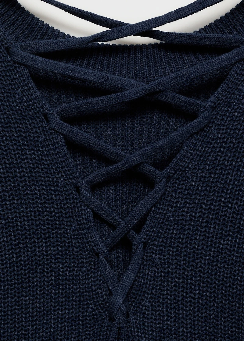 Cut-out knitted sweater