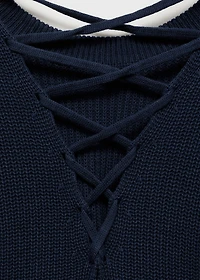 Cut-out knitted sweater