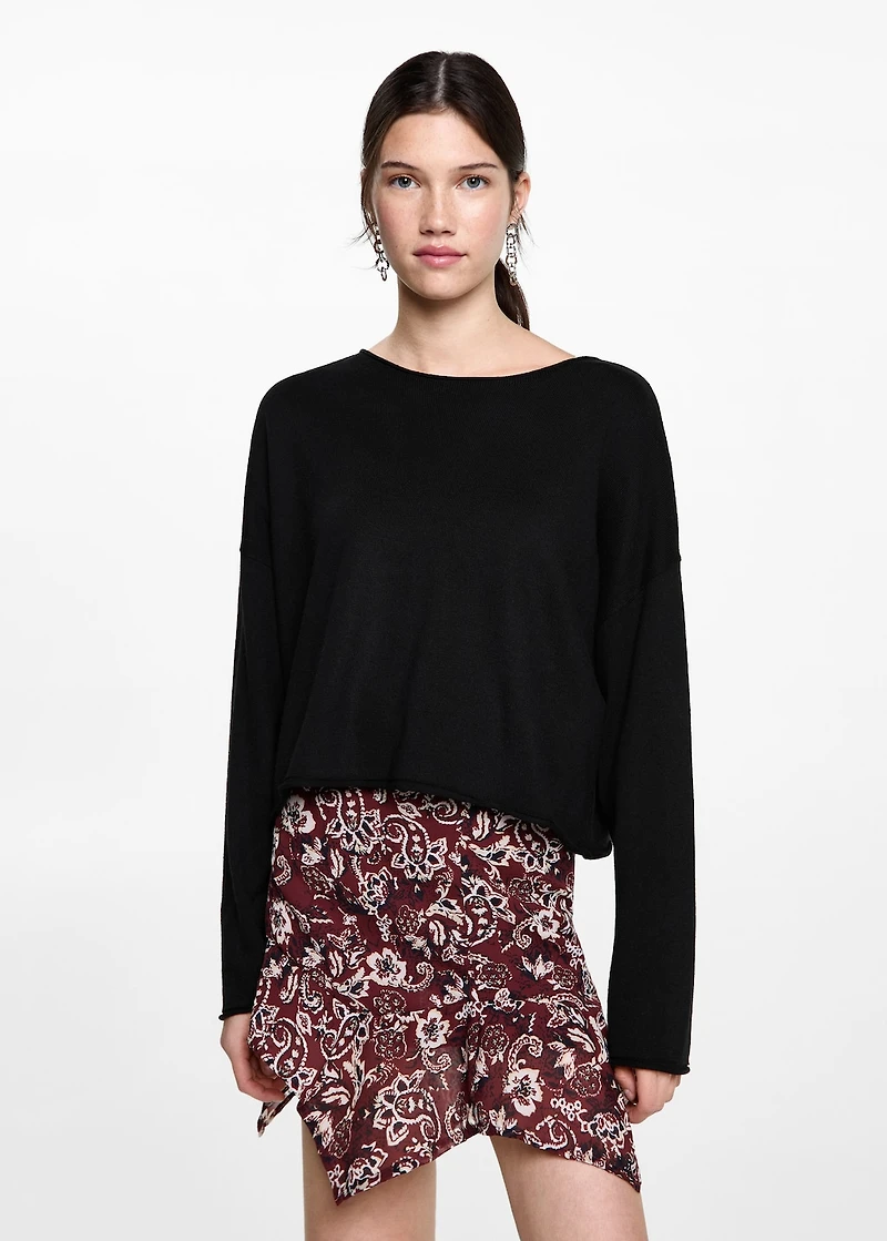 Oversized fine-knit sweater