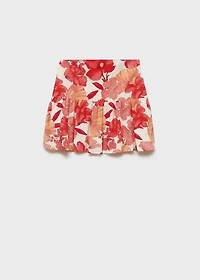 Floral ruffled skirt