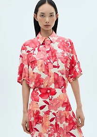 Floral ruffled skirt