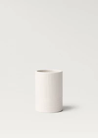 Stoneware embossed bathroom glass