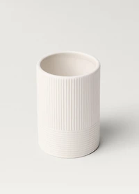 Stoneware embossed bathroom glass