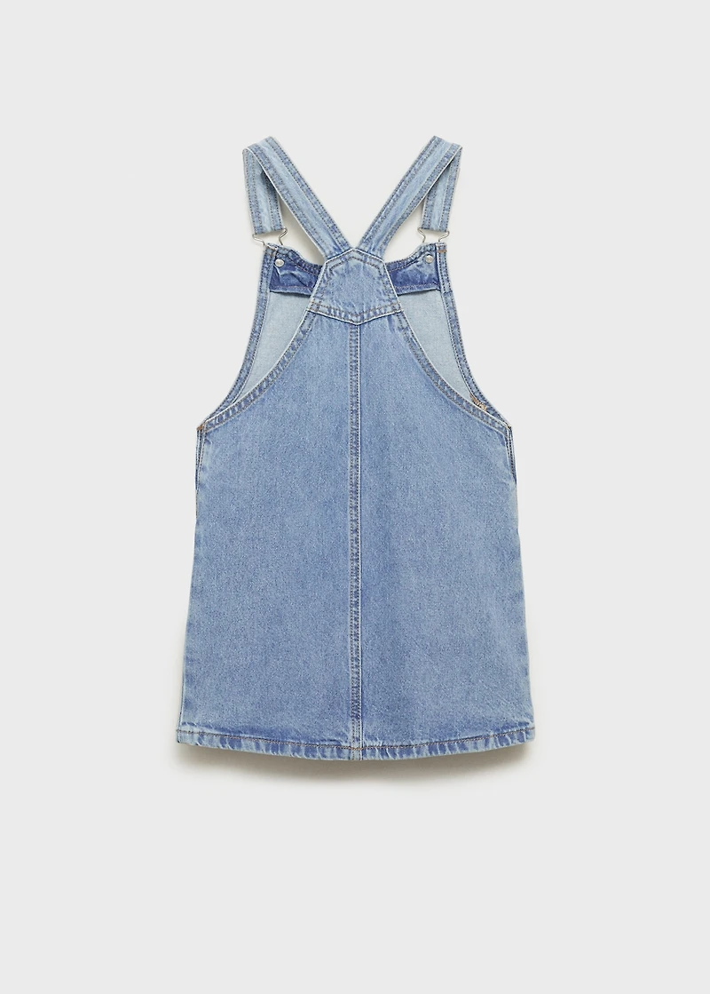 Short denim pinafore