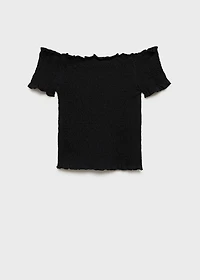 Ruched strapless top