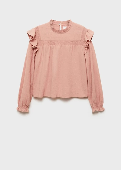 Textured cotton blouse