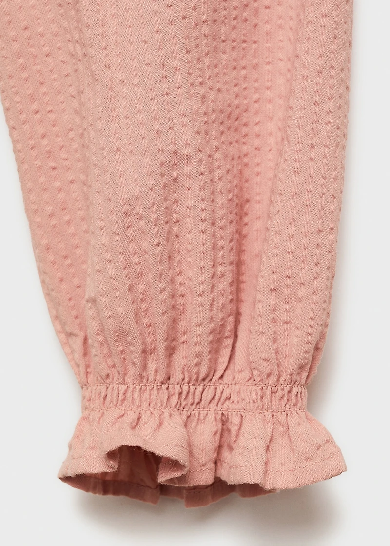 Textured cotton blouse