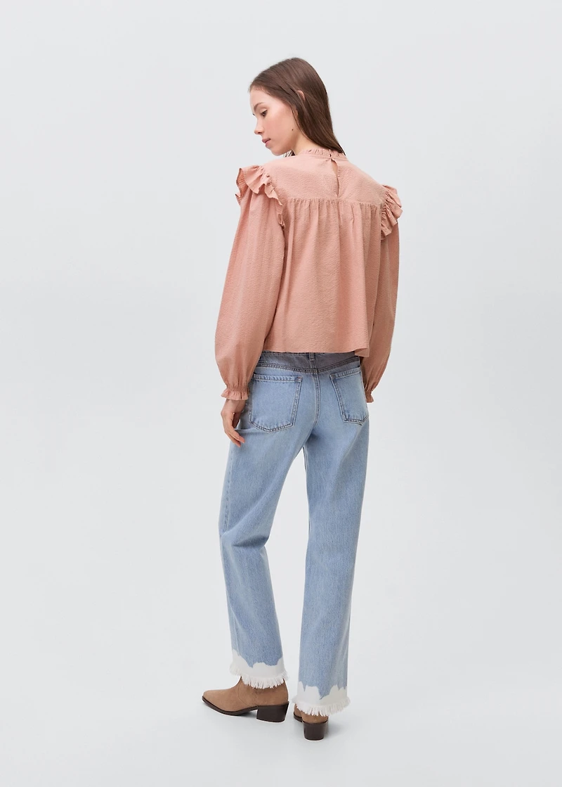 Textured cotton blouse
