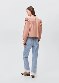 Textured cotton blouse