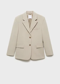 Structured straight-fit blazer