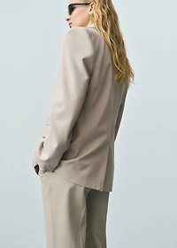 Structured straight-fit blazer