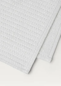 Reversible cotton woven bath mat