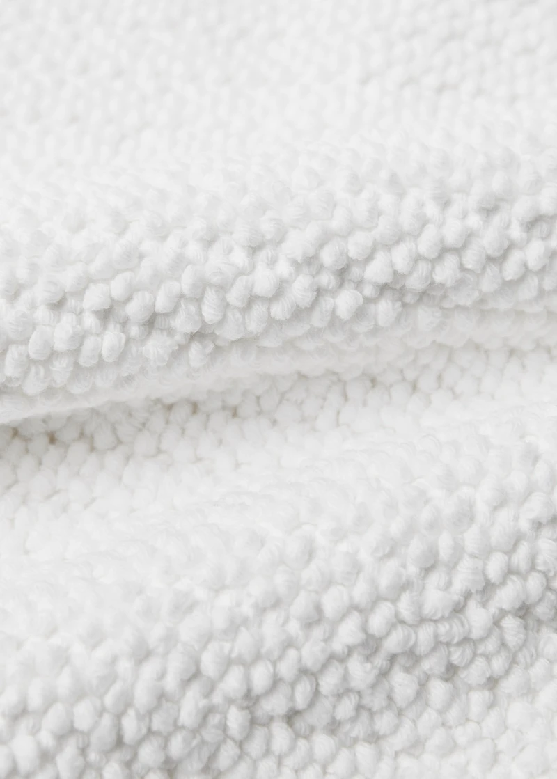 Reversible cotton woven bath mat