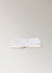 Set of children's cotton muslin with mini-flower print