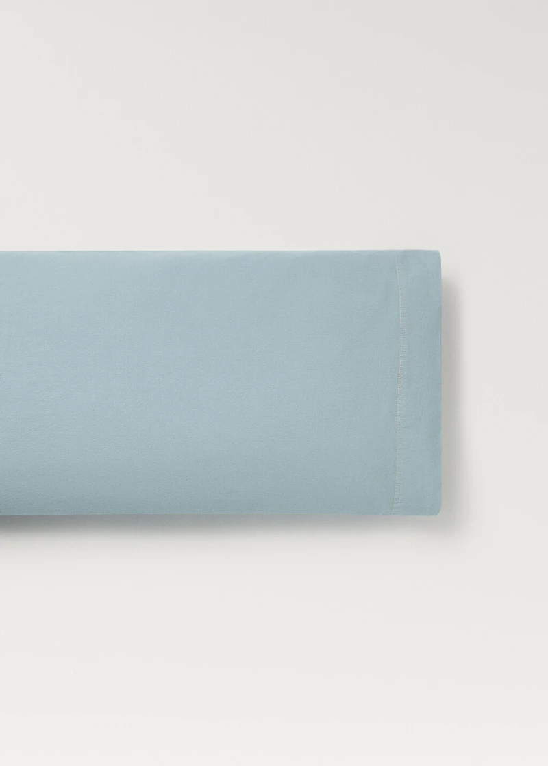 Children's washed cotton double-stitched pillowcase 45x110 cm