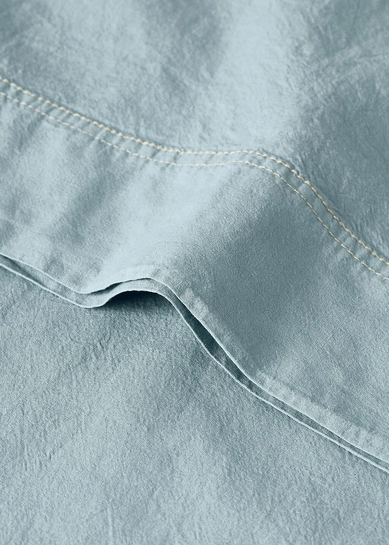 Children's washed cotton double-stitched pillowcase 45x110 cm