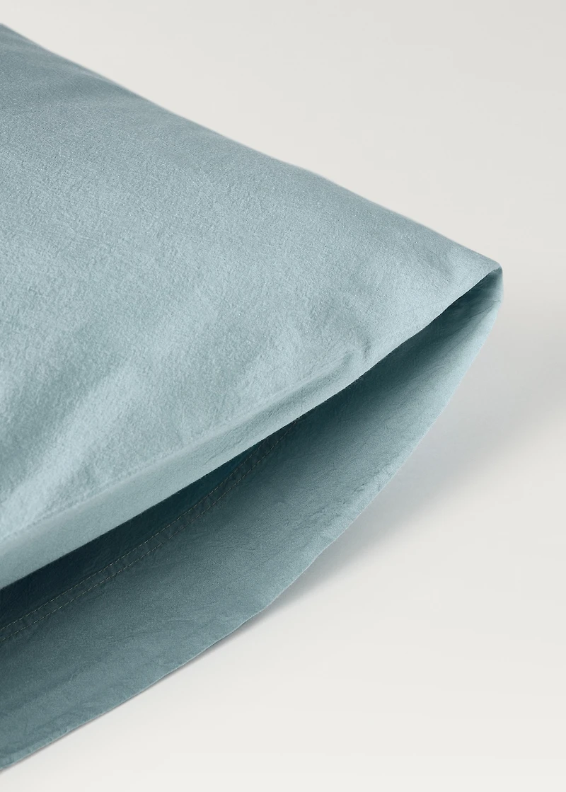 Children's washed cotton double-stitched pillowcase 50x75 cm