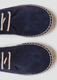 Laces suede espadrilles
