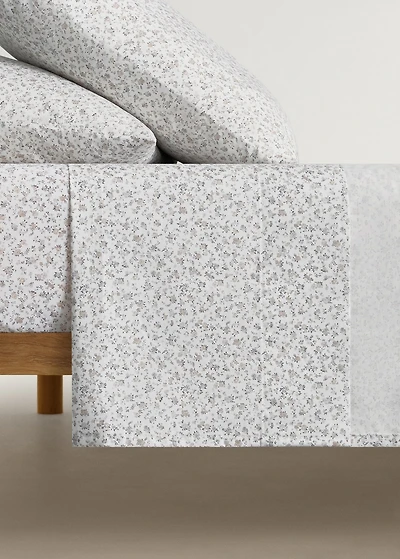 Children's cotton percale printed top sheet for 90 cm bed