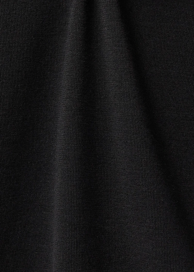 Short-sleeved wool-blend sweater