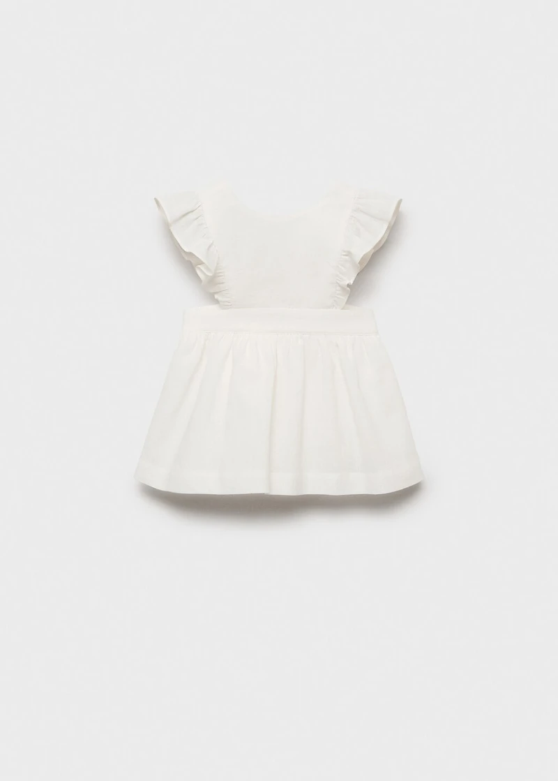 Ruffled linen dress