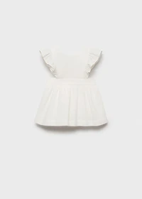 Ruffled linen dress