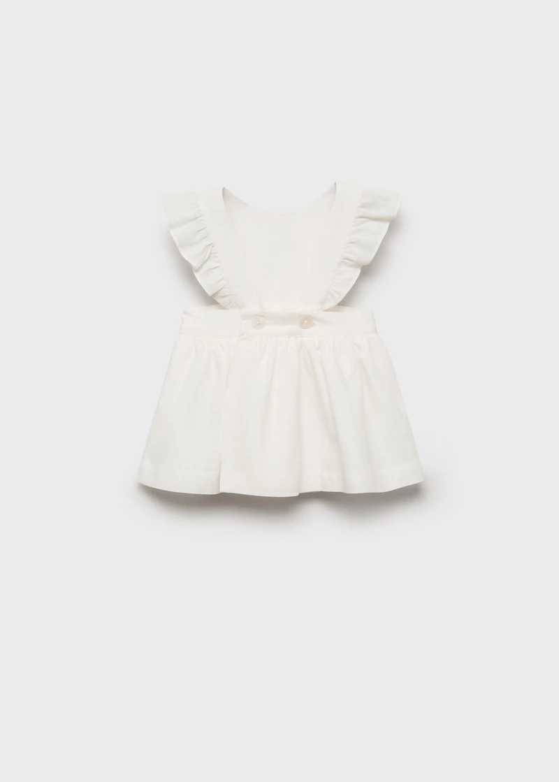 Ruffled linen dress