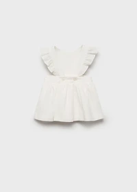 Ruffled linen dress