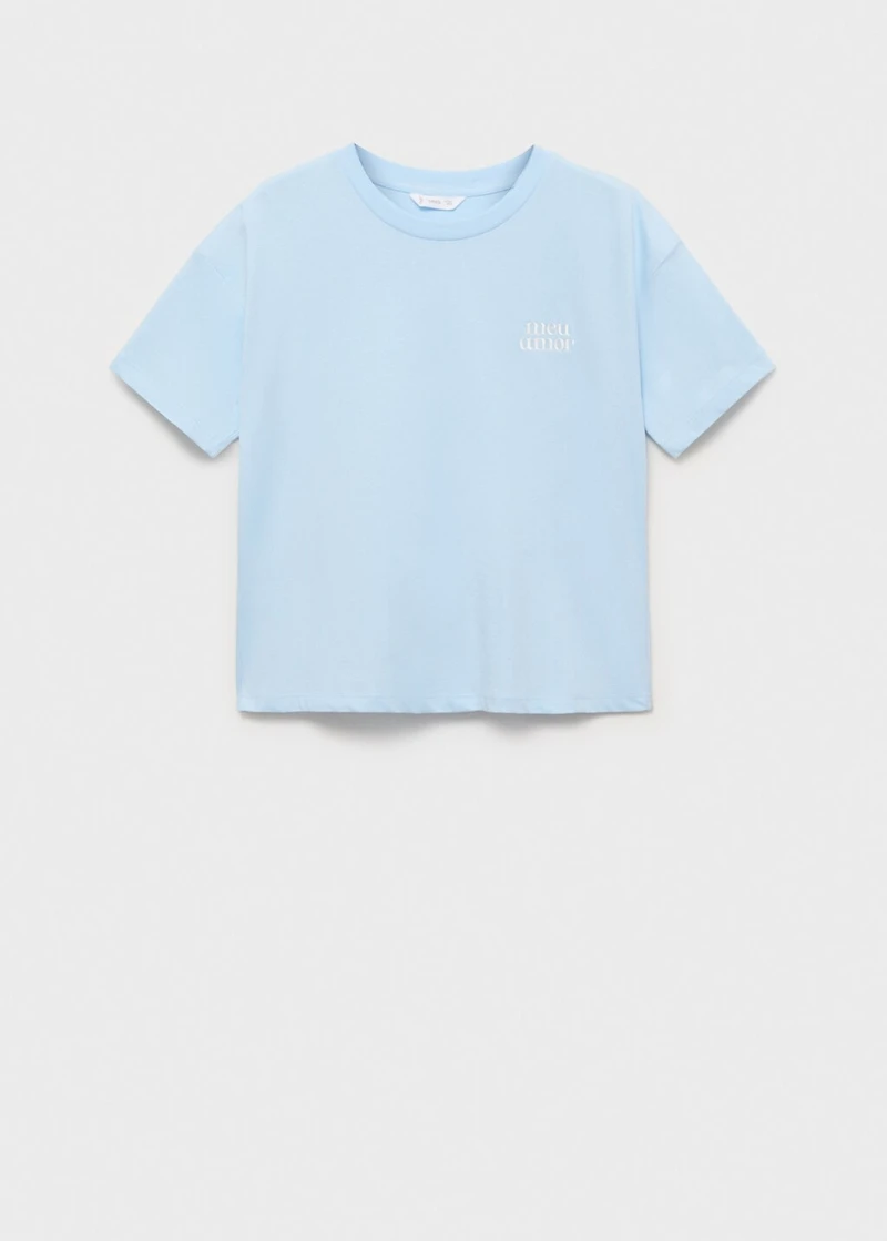 Message cotton T-shirt