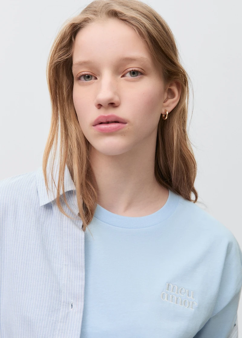 Message cotton T-shirt