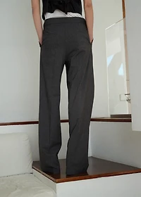 Straight-fit suit pants