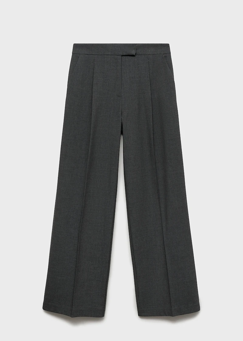 Straight-fit suit pants