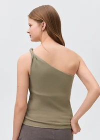 Asymmetrical cotton top