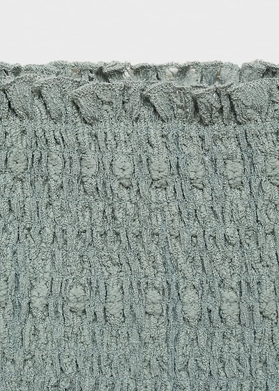 Ruched strapless top