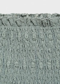 Ruched strapless top