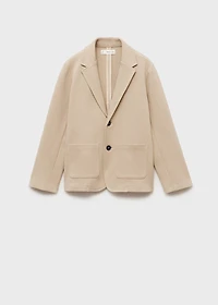 Cotton-blend piqué blazer