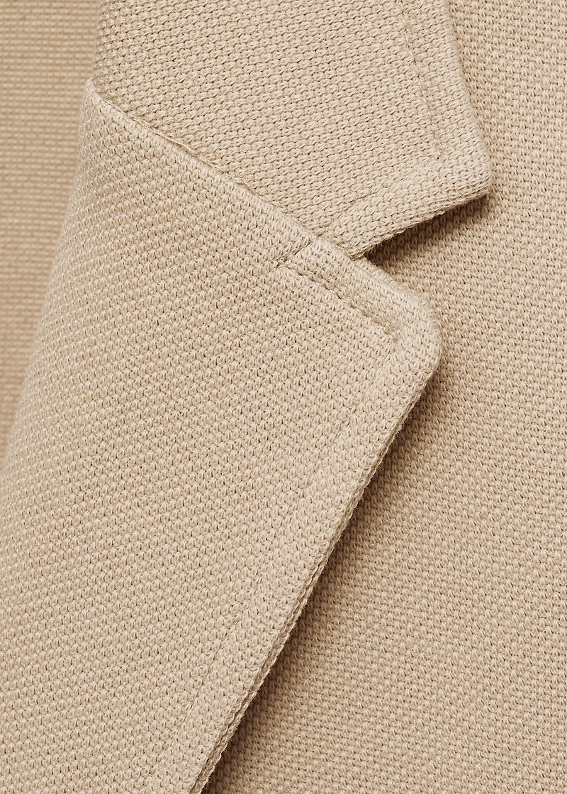 Cotton-blend piqué blazer