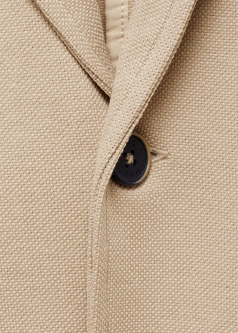 Cotton-blend piqué blazer
