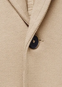 Cotton-blend piqué blazer