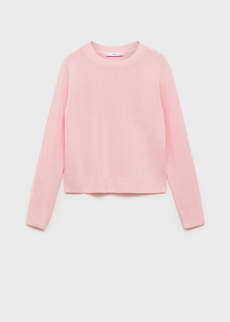 Linen-blend knitted sweater