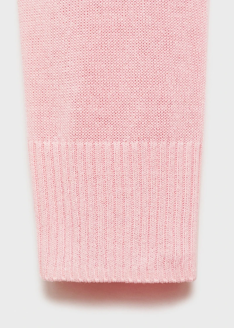 Linen-blend knitted sweater