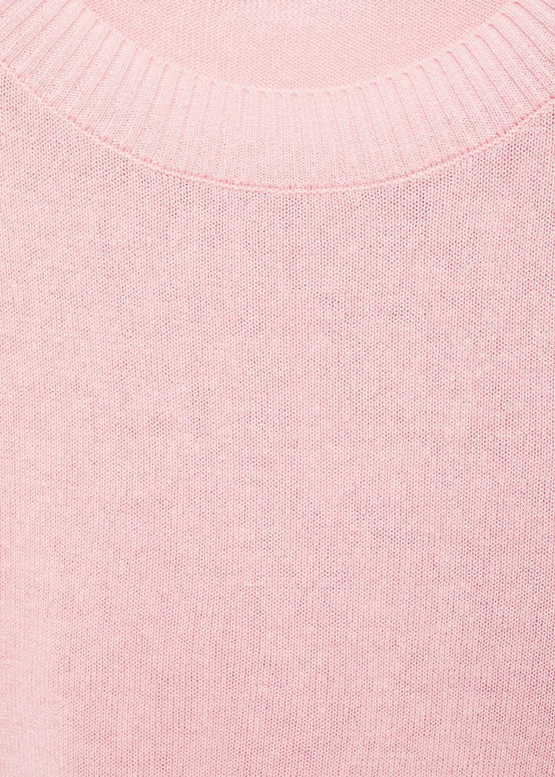 Linen-blend knitted sweater