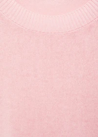 Linen-blend knitted sweater