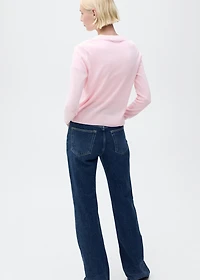 Linen-blend knitted sweater