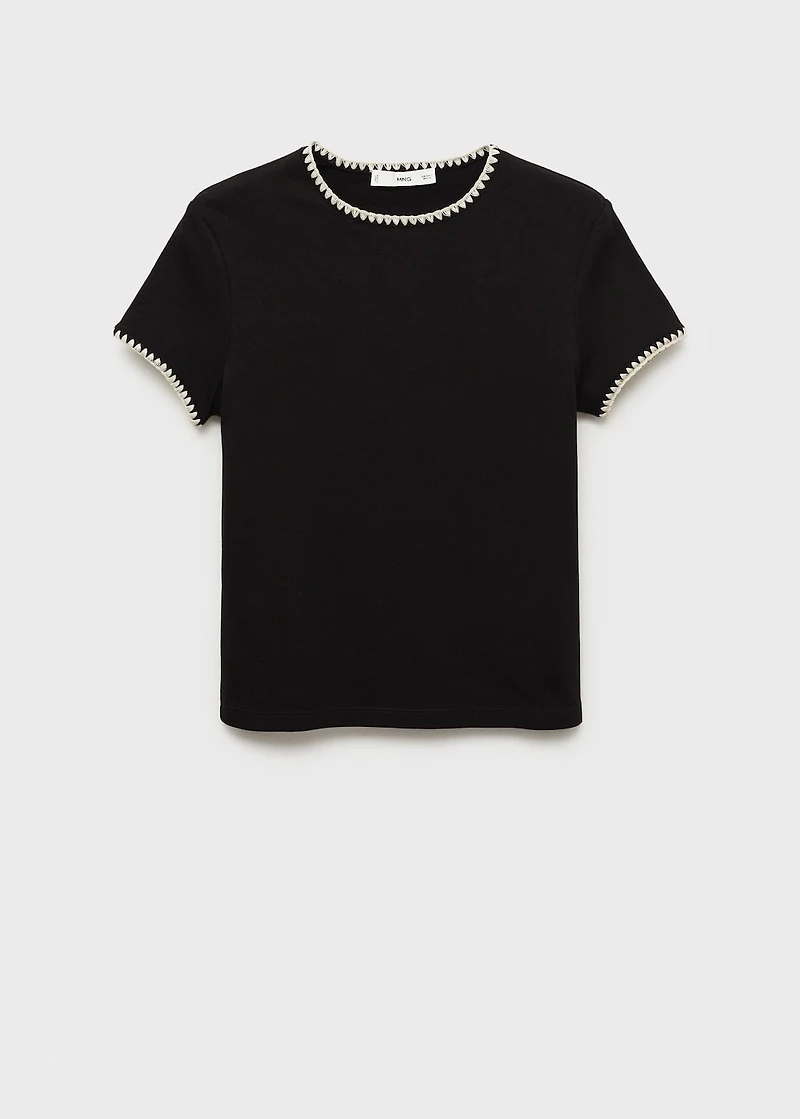 Cotton t-shirt with contrasting trim