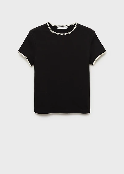 Cotton t-shirt with contrasting trim