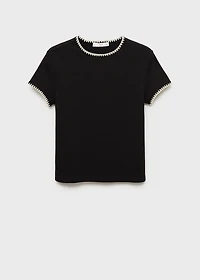 Cotton t-shirt with contrasting trim